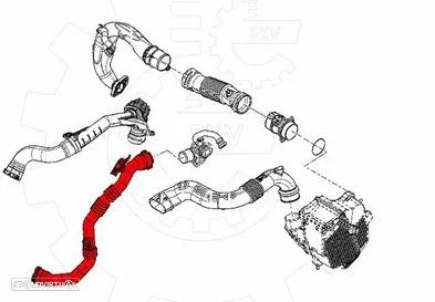 Tubo do ar sobrealimentação de admissão Renault Clio IV Captur 1500 DCI - 3