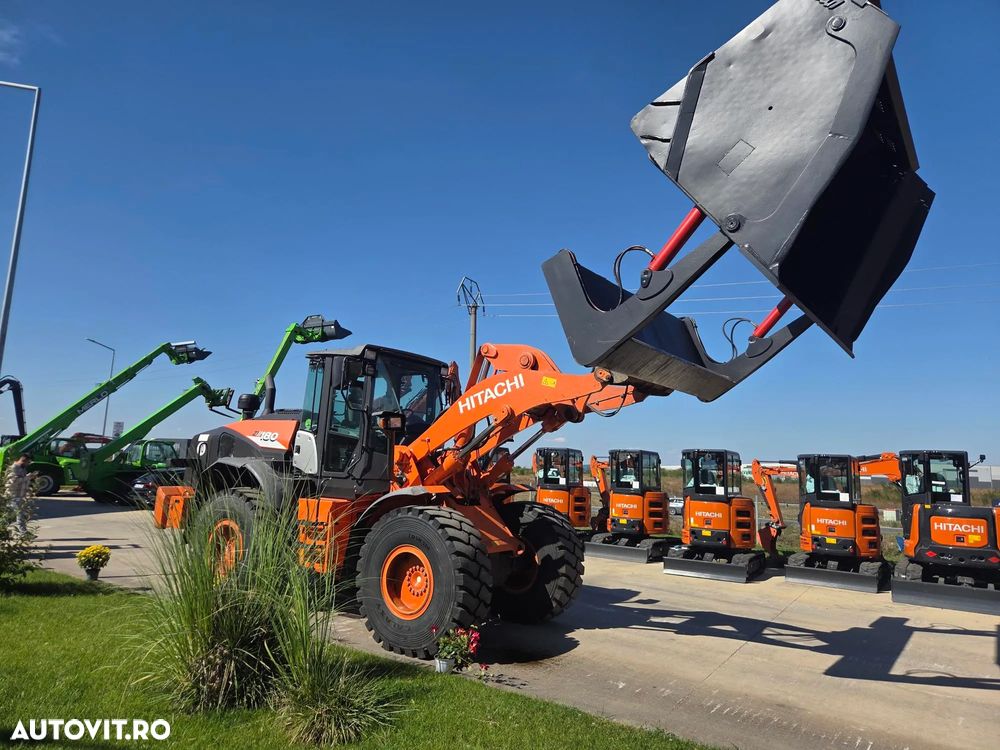 Hitachi ZW180, cupa HIGH DUMP 8mc, 2019, 6,.039h, Cupla rapida, anvelope 90% ok, L5, gresare automata, produs in JAPONIA, latime 2,5m, FULL OPTION, STARE FOARTE BUNA-posibilitate leasing 3 ani-PROMOTIE 103.900 EUR+Tva - 1