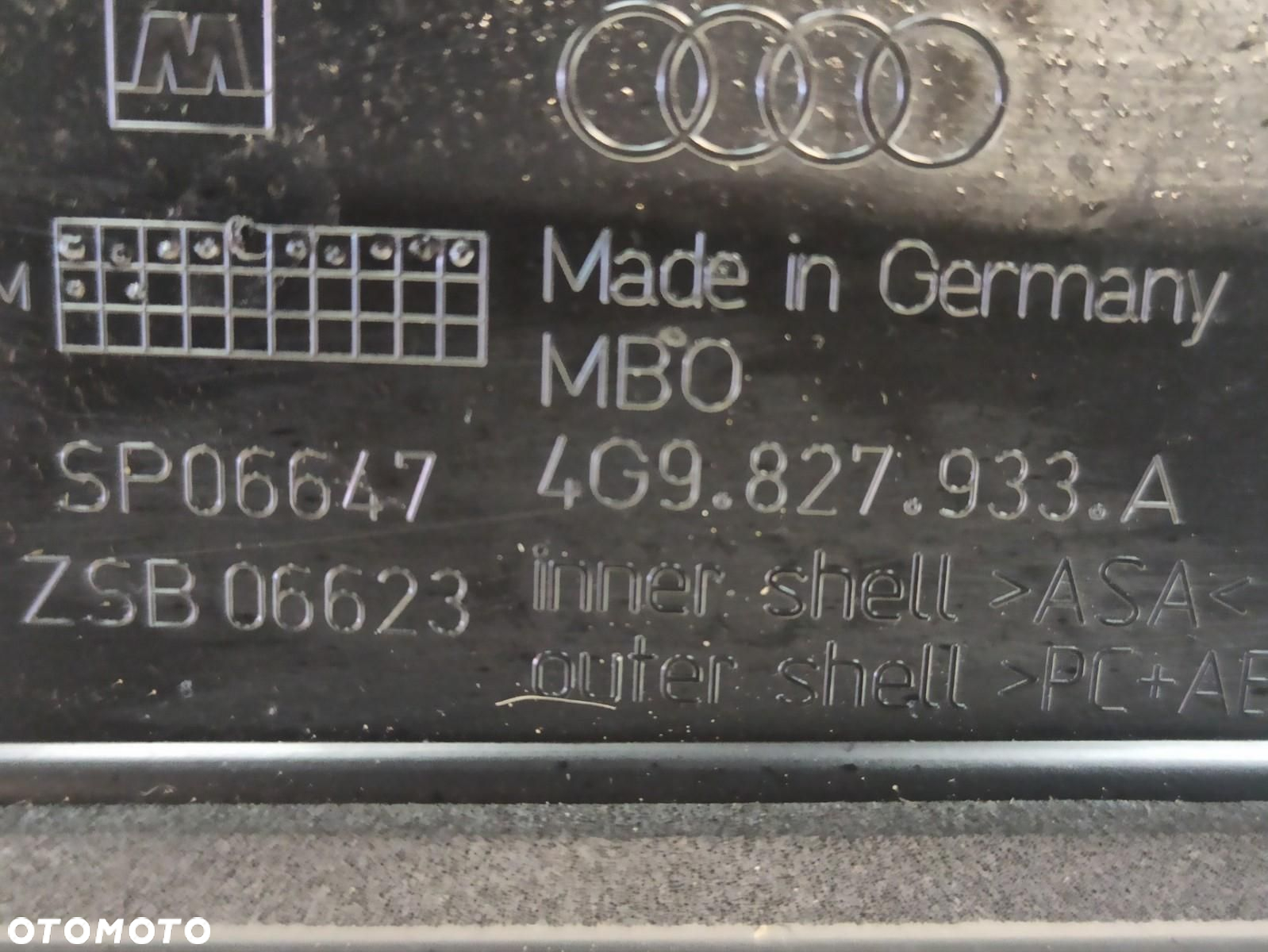 AUDI A6 C7 SPOJLER KLAPY S-LINE LZS7 4G9827933A - 6