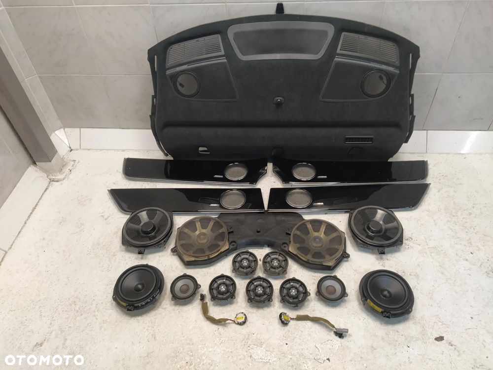 JAGUAR XJR XJ-R X351 ZESTAW GŁOŚNIKÓW NAGŁOŚNIENIA PRZÓD TYŁ LEWA PRAWA W DRZWI PÓŁKA TYLNA MERIDIAN SURROUND KOMPLET ORYGINAŁ - 2