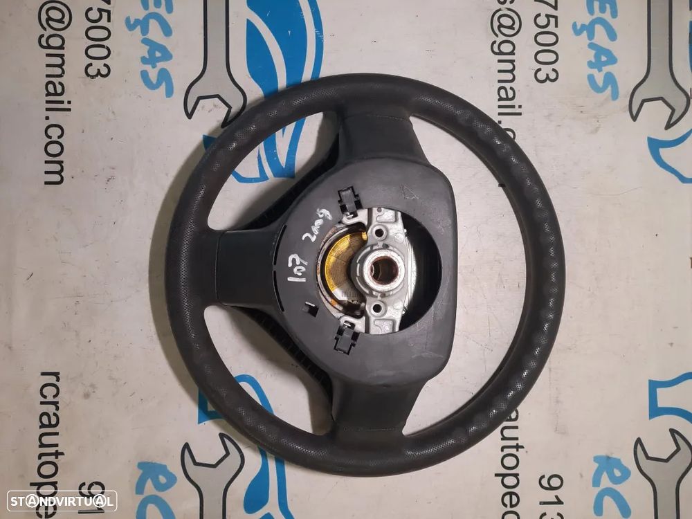 VOLANTE GUIADOR COMPLETO PEUGEOT 1007 PELE AIRBAG 96506736NP 4109FP 96441877 4112HE - 7