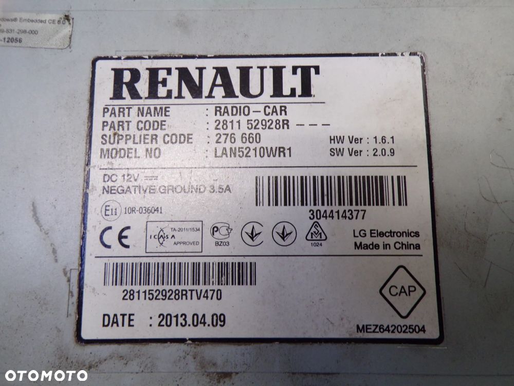 RADIO NAWIGACJA RENAULT CLIO IV 281152928R 281158699R - 2