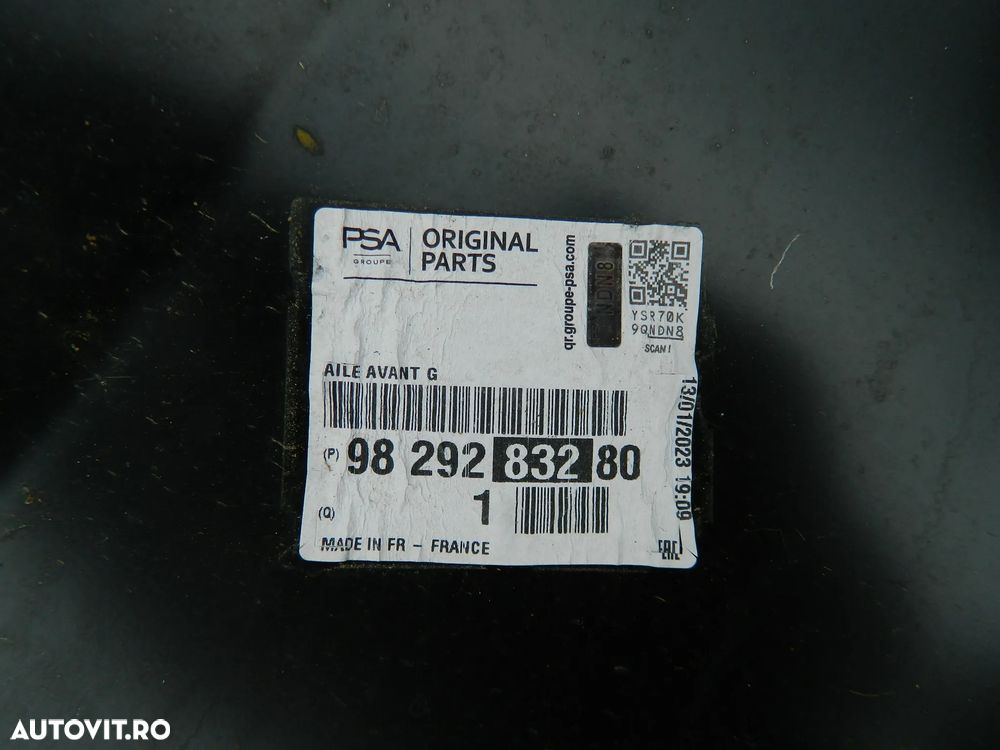 Aripa stanga fata Opel Corsa F model 2019-2023 cod 9829283280 - 4