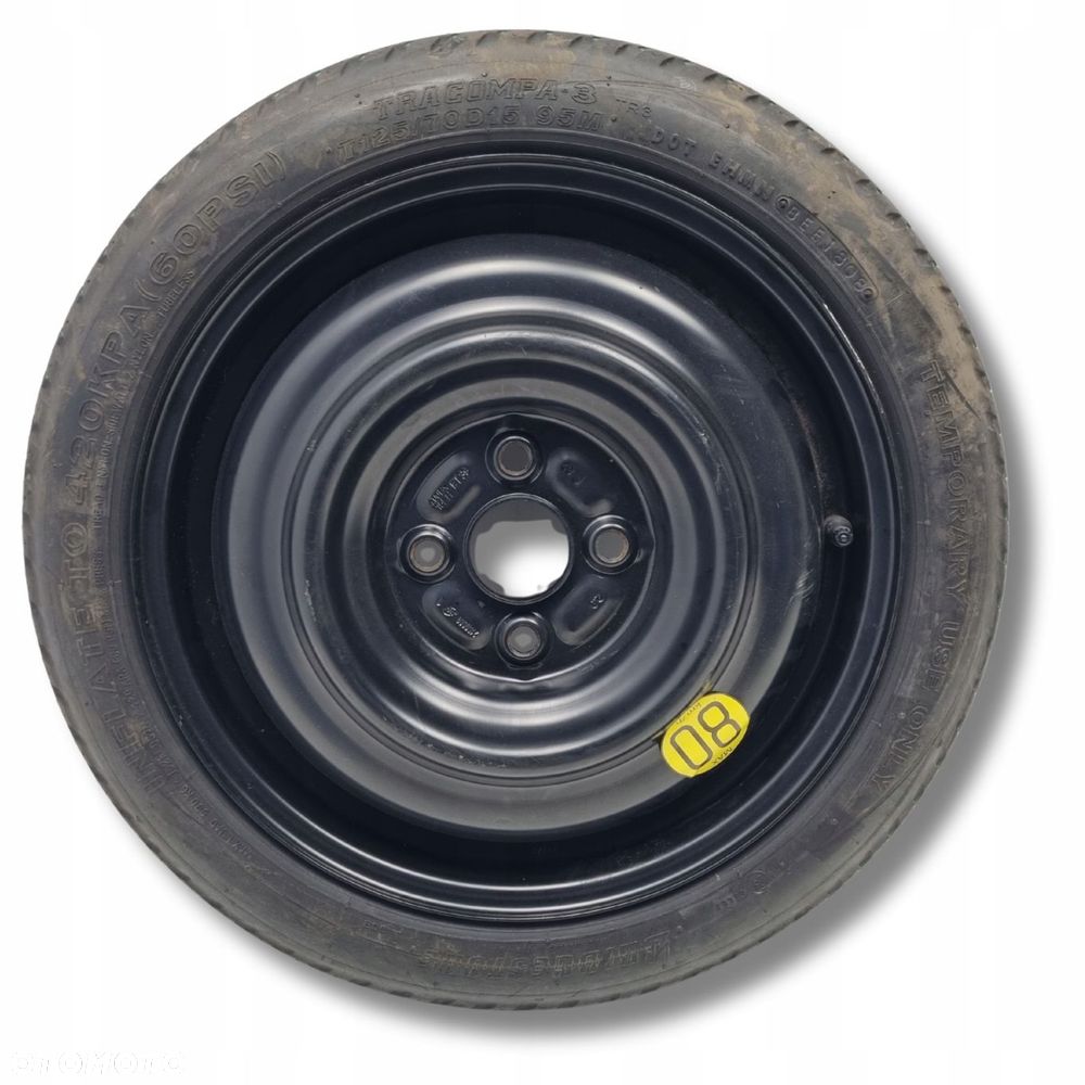 KOŁO DOJAZDOWE Toyota Yaris II dojazdówka 125/70 D15 R15 4x100 2150669 - 13