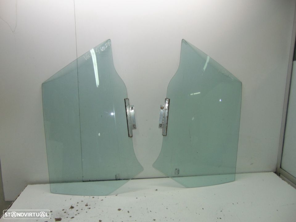 Volvo 480 turbo vidros das portas originais verdes com calha - 1