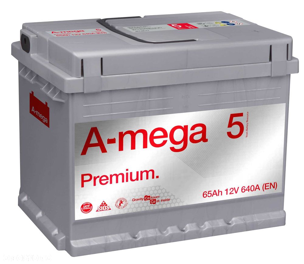 AKUMULATOR Ukrainski Amega M5 65AH 640A P+ Radom, wysyłka free - 1