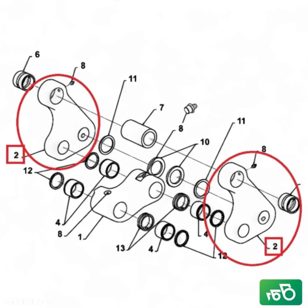 Przegub Łyżki Łącznik 162/03761 JCB 527-58 - 5