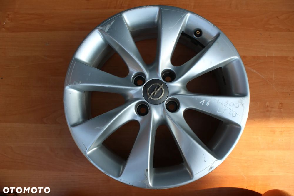 FELGA ALUMINIOWA OPEL ASTRA MERIVA CORSA 16 CALI 4X100 ET40 SZTUKA - 1