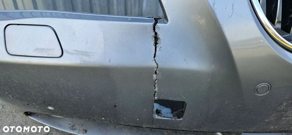 BMW 5 E60 E61 2003-2007 Kompletny zderzak przód Zderzak przedni pod czujniki parkowania PDC XENON spryskiwacze  KOLOR Silbergrau - 16