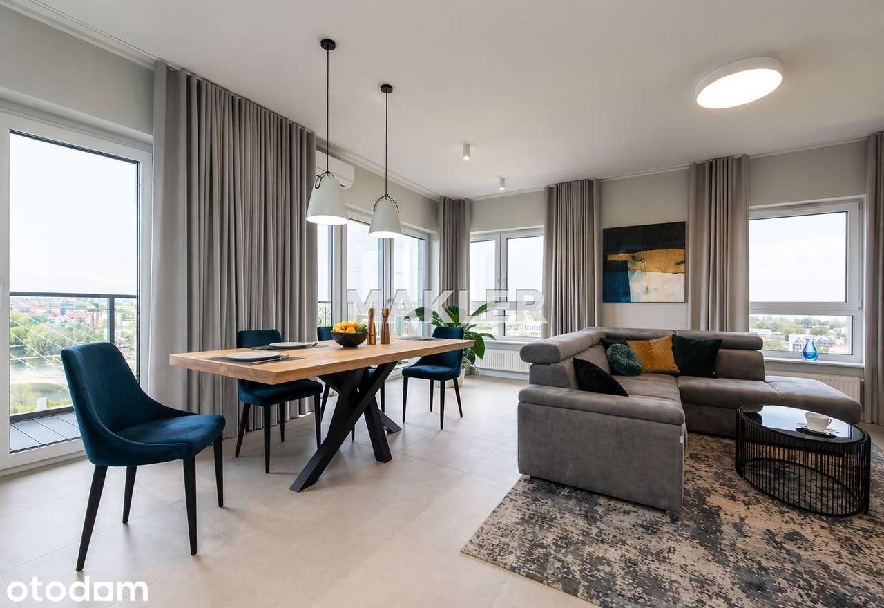 River Towers | 69 m² | 12. piętro | Widok na rzek