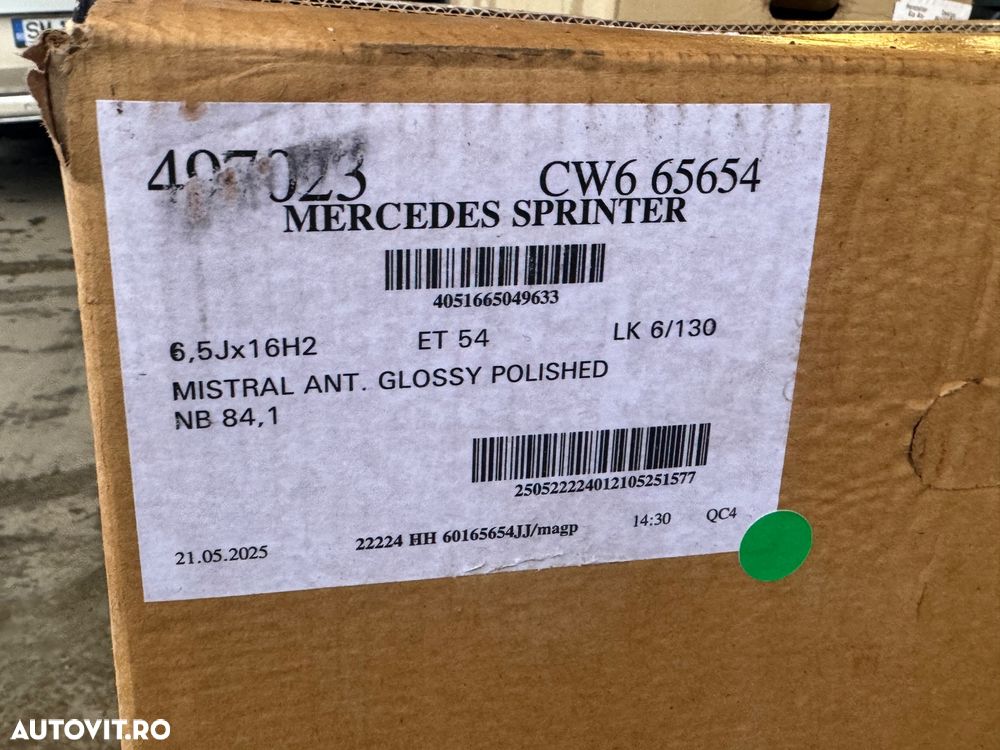 Vând jante aliaj Borbet bicolore Mercedes sprinter pe 16” - 6