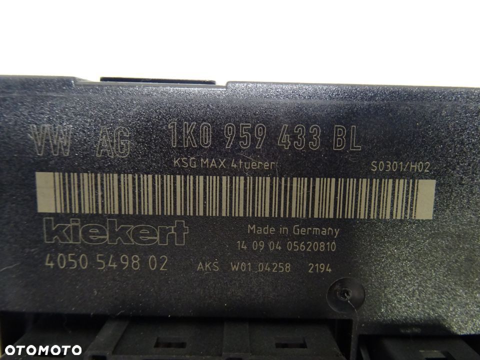 VW GOLF V 03-09 1.4MPI MODUŁ KOMFORTU 1KO959433BL - 4