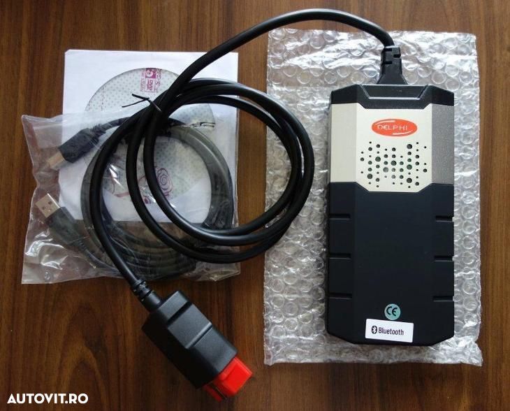 Diagnoza auto teser delphi ds 160e program nou bluetooth carcasa metal usb toata gama auto si camioane - 1