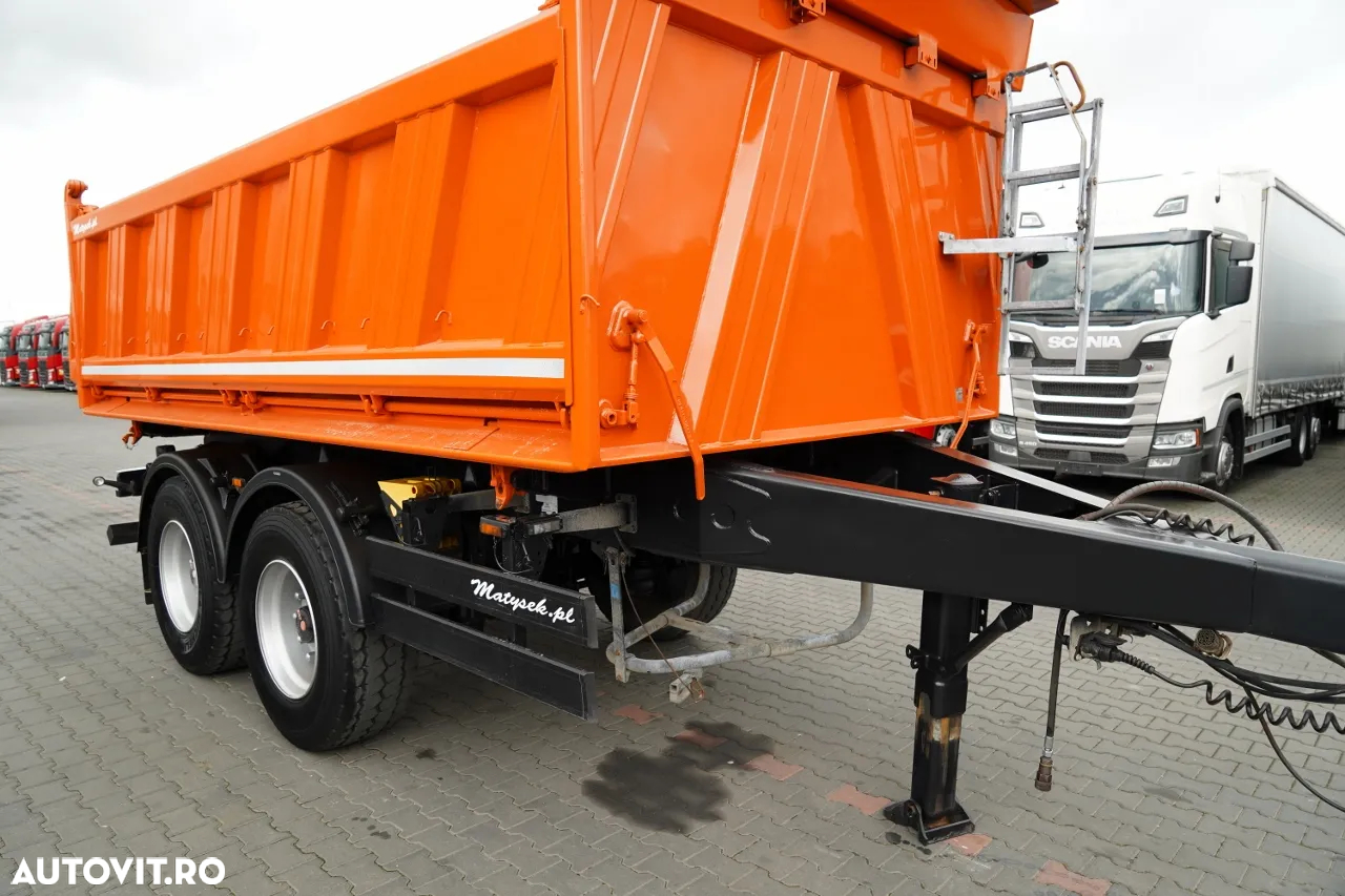 Meiller BASCOLĂ CU 3 LATE / REMORCA TANDEM / AXE RIDICABILE / SAF - 9