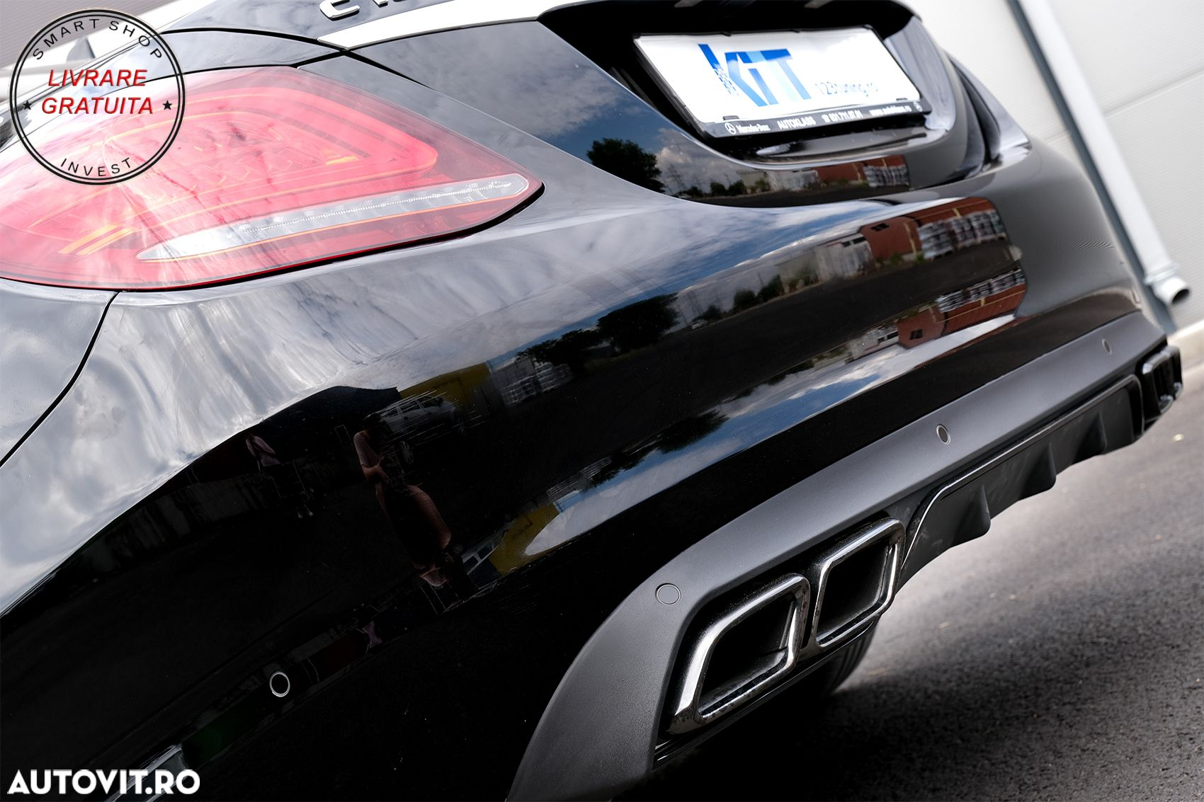 Difuzor Bara Spate cu Ornamente Evacuare Mercedes C-Class W205 S205 (2014-up) C63 - livrare gratuita - 19