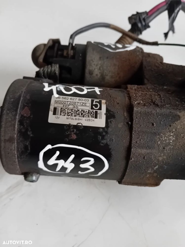 Electromotor Starter 2.2 Diesel Peugeot 4007 C-Crosser Outlander | Cod OEM 9656262780 | Testat Cu Garanție - 5