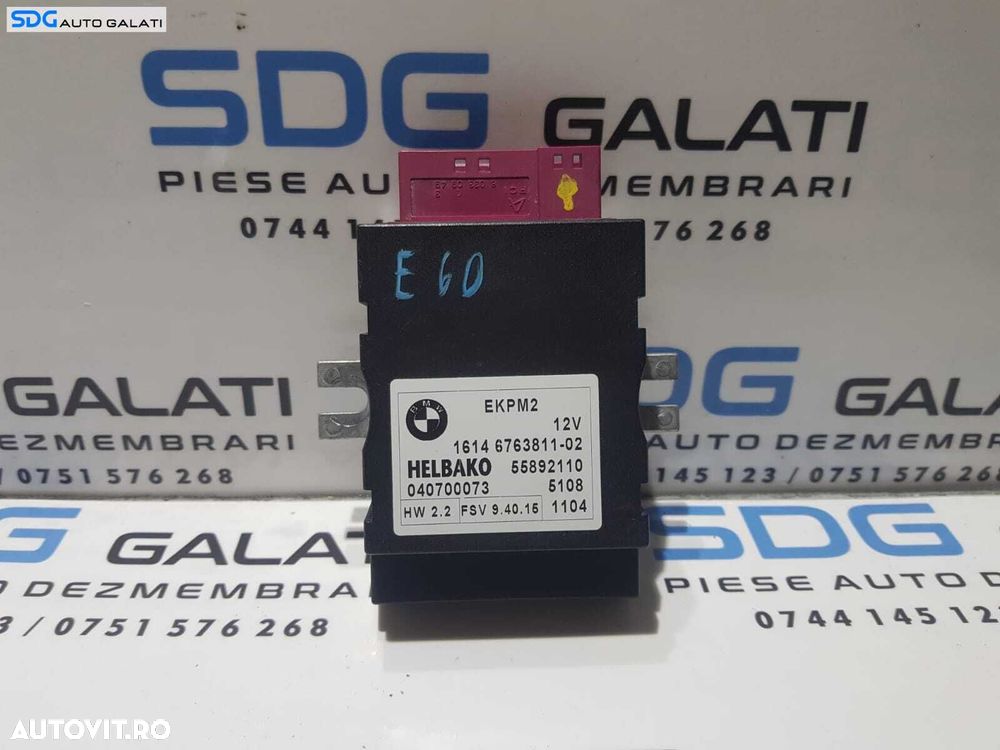 Modul Calculator Pompa Alimentare Combustibil BMW Seria 5 E60 E61 2003 - 2010 Cod 16146763811-02 6763811 55892110 - 1