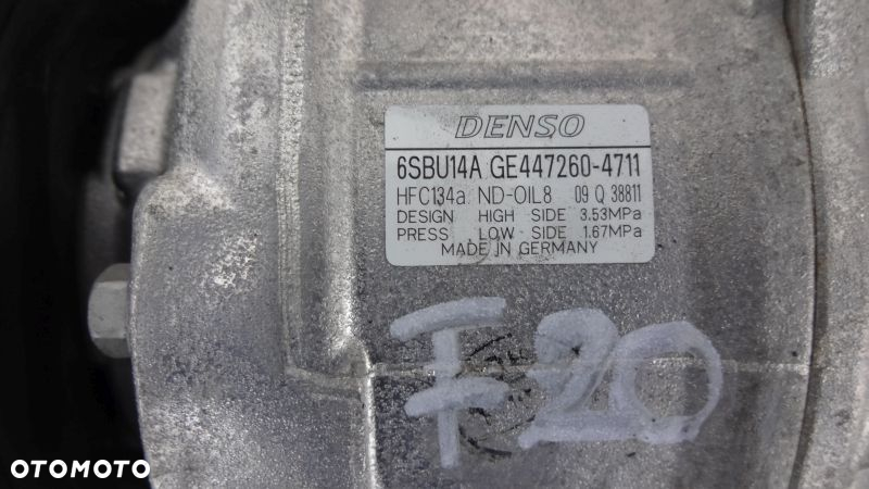 BMW 1 F20 POMPA SPRĘŻARKA KLIMATYZACJI DENSO - 3