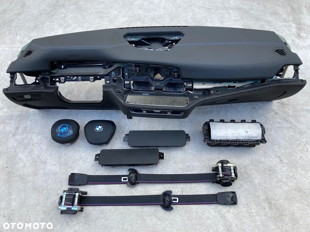 BMW 3 G20 G21 M3 G80 G81 M4 G82 G83 G22 G26 DESKA KONSOLA KOKPIT PULPIT PÓŁKA PARAPET AIRBAG KOLAN PODUSZKI POWIETRZNE KIEROWCY PASAŻERA KOLANOWA KURTYNY KURTYNA PASY PAS naprawa Raz2 !!! SKÓRA - 3
