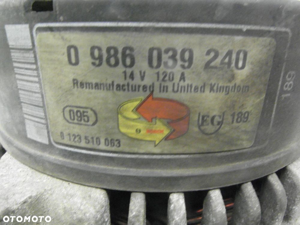 ALTERNATOR OPEL ASTRA II G 1.6 0986039240 0123510063 - 3