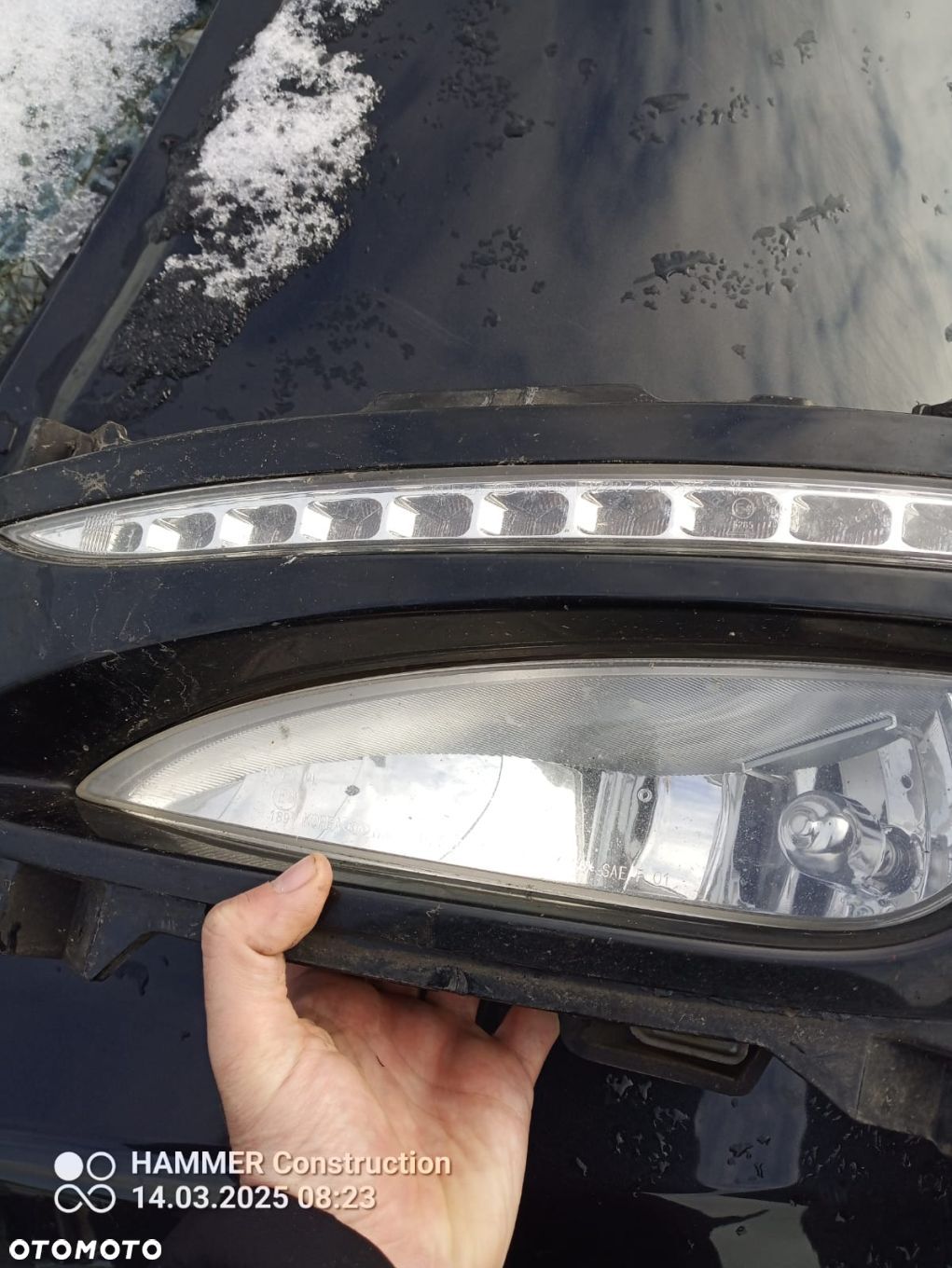 LAMPA PRZECIWMGIELNA LEWA HALOGEN OPTIMA III 86551-2T020 92207-2T100 92201-2T010 LED DRL KIA 2010-2015 - 1