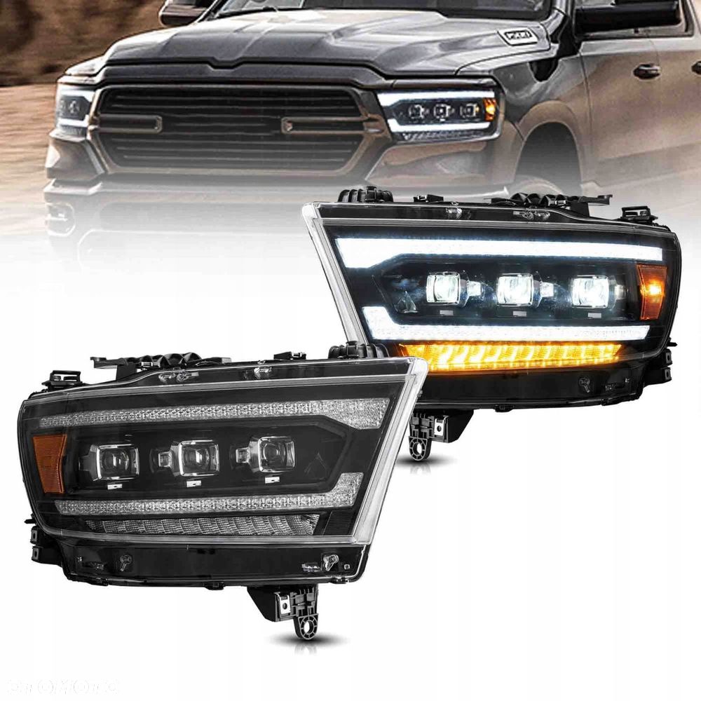 reflektor lampa kpl vland full bi led neon tuning dodge ram v 5 1500 19-24 - 1