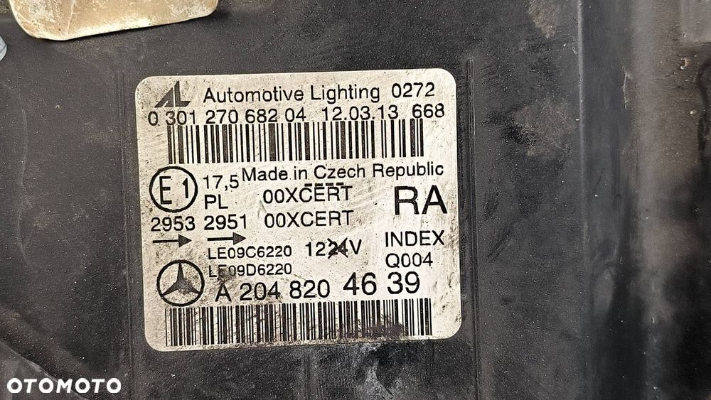 LAMPA PRAWA PRZÓD MERCEDES-BENZ C180 A2048204639 - 9