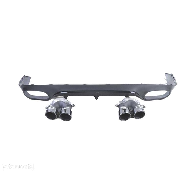 DIFUSOR MERCEDES CLASSE E C238 16- LOOK AMG E53 + PONTEIRAS DE ESCAPE PRETAS - 2