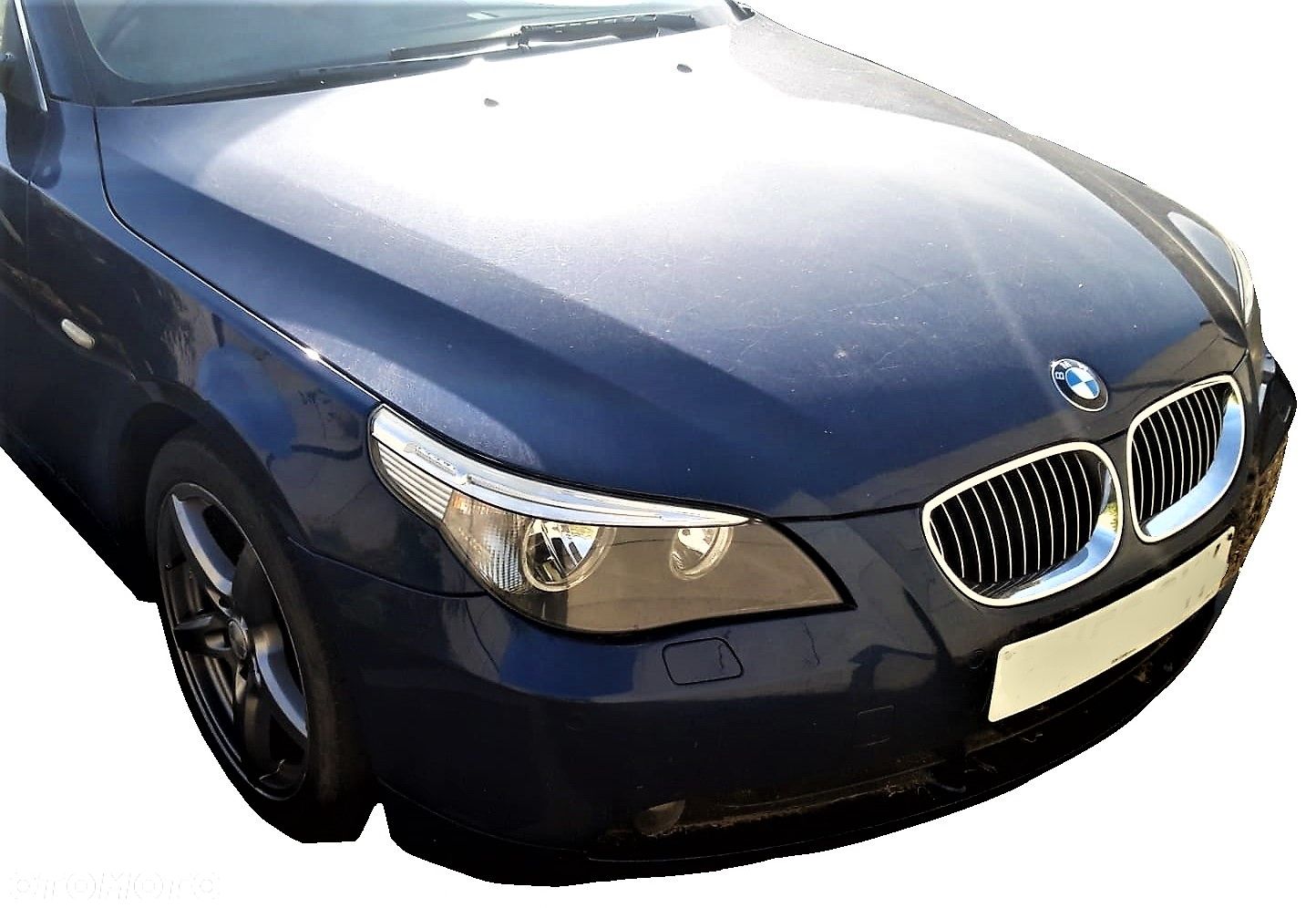 BMW E60 E61 2.5 3.0B KOMPLETNY PRZÓD MASKA ZDERZAK LAMPY BŁOTNIKI PAS Z CHŁODNICAMI ANGLIK - 1