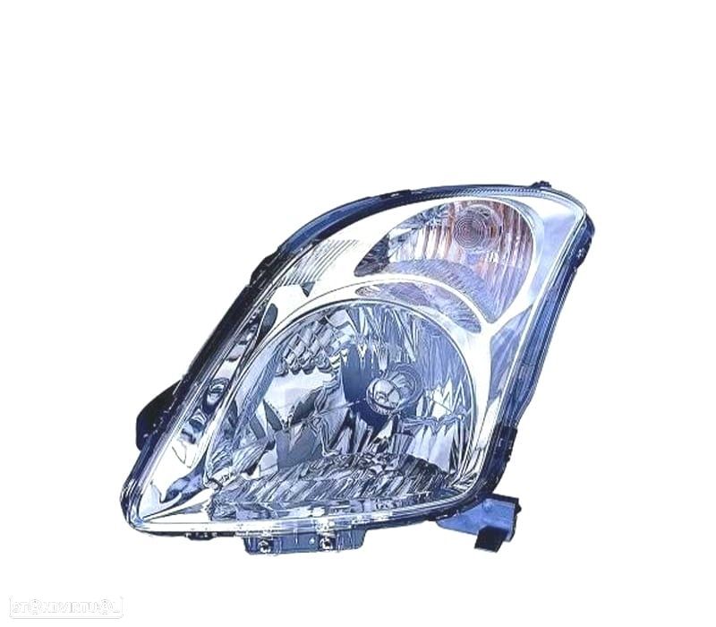 FAROL OPTICA ESQUERDA PARA SUZUKI SWIFT 05-10 CROMADO - 1