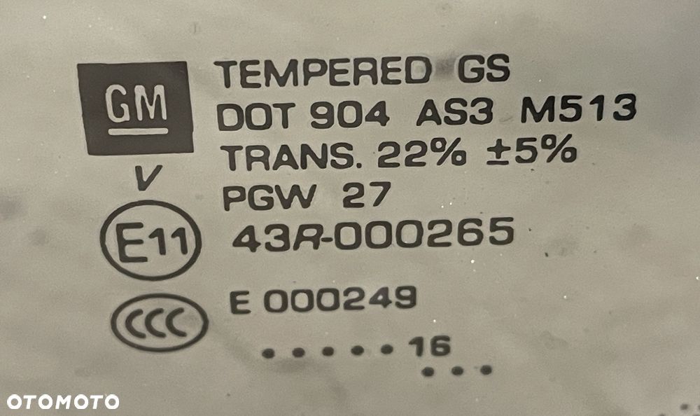 O3 CADILLAC ESCALADE IV 2014 - ESV LWB SZYBA BOCZNA KAROSERYJNA LEWA - 5