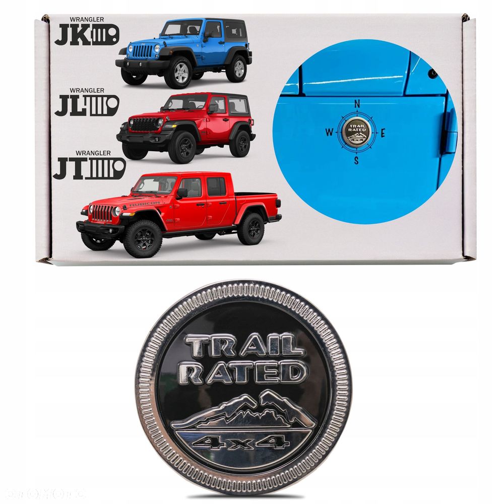 jeep wrangler jk jl jt gladiator emblemat trail rated - 1