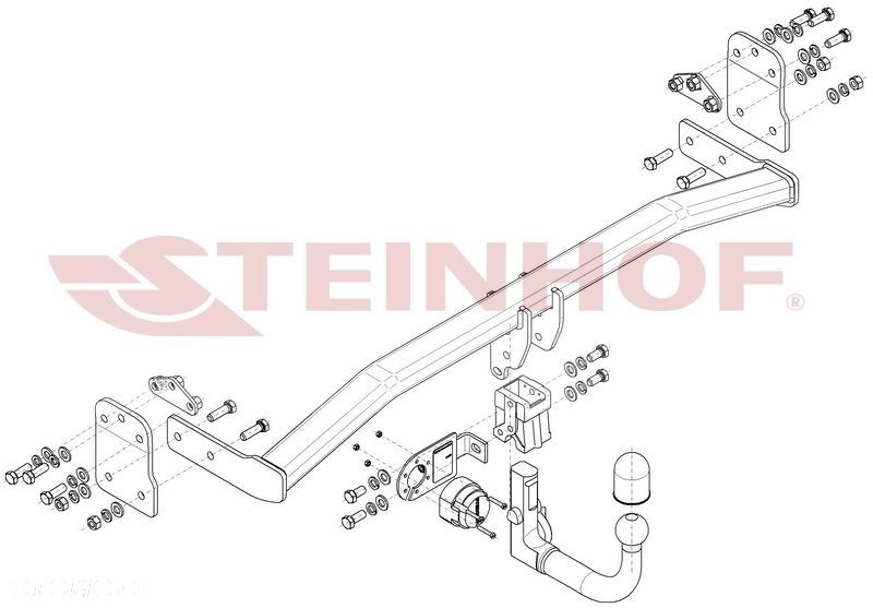 Wypinany hak holowniczy + Moduł 7 pin do Hyundai Kona 2WD/4Wd od 2017 - 2