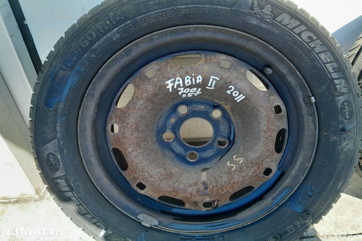Jante tabla cu anvelope 14 - set 185 / 60 R14 Skoda Fabia 5J [2007 - - 2