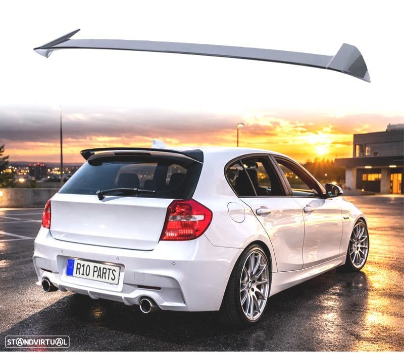 AILERON SPOILER BMW E81 E87 LOOK M PERFORMANCE PRETO BRILHANTE - 1