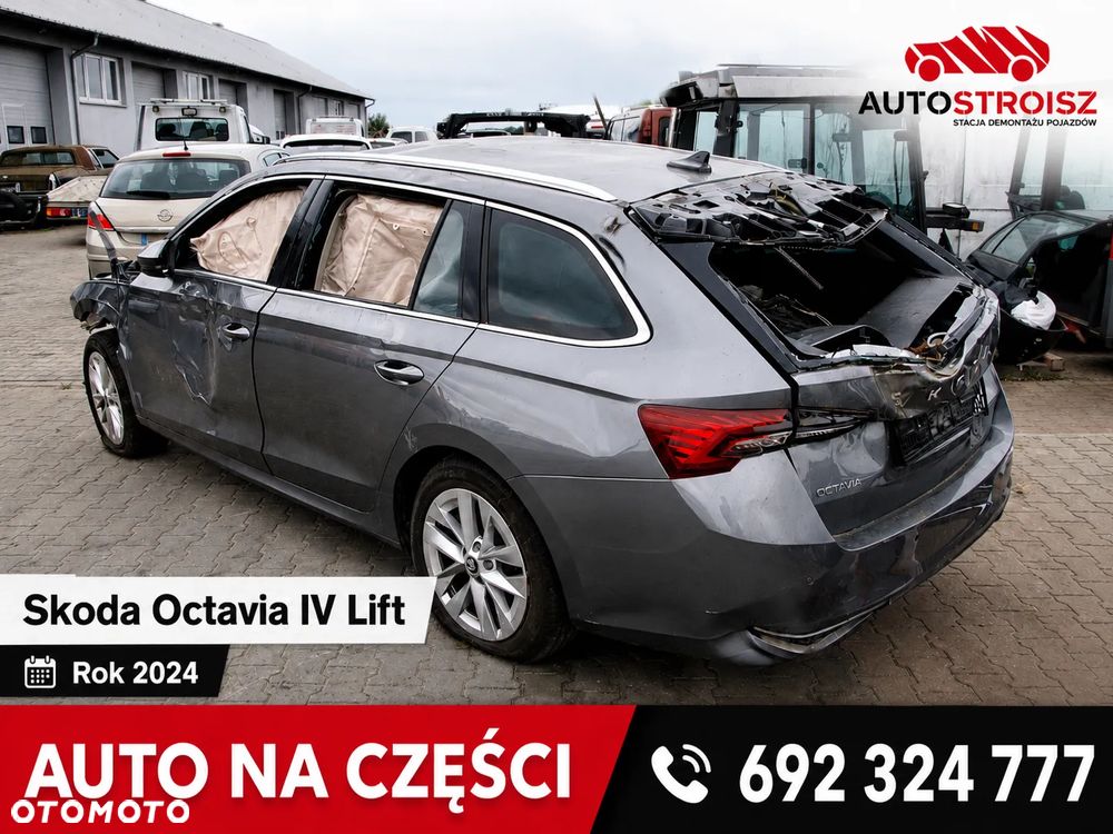 Auto na części - Skoda Octavia IV Lift 1.5 TSI 150 KM DXDB WGS LF7C 2024R Drzwi Zderzak Lampa Lusterko Klamka Szyba Deska Kokpit Sterownik Moduł Czujnik Licznik Wyświetlacz Panel Kierownica - 1