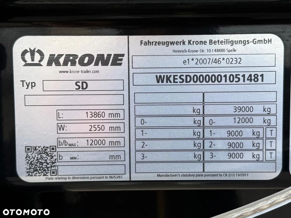 Krone Standard Własna Flota, Oś podnoszona, CODE XL, Multilock - 13