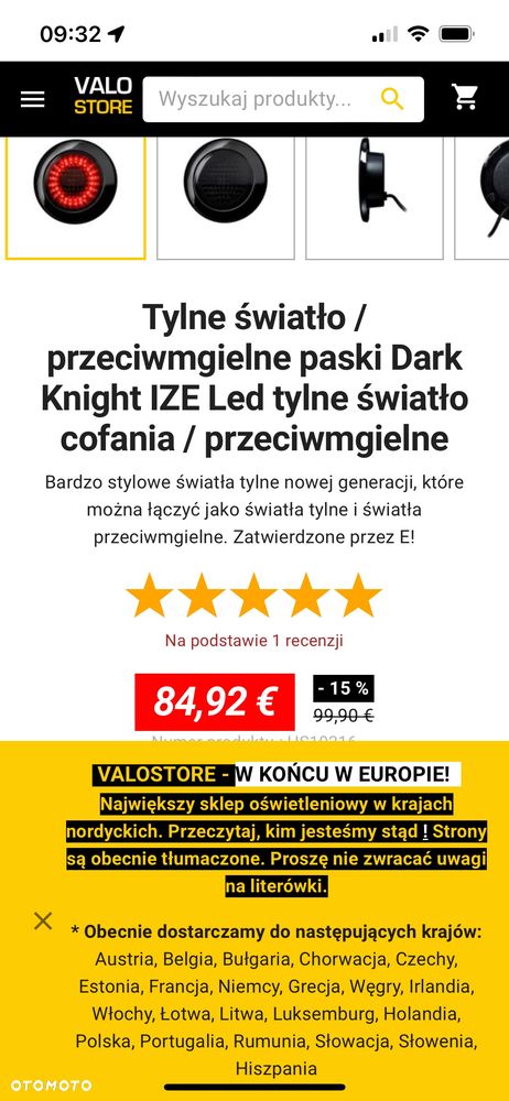 NOWE lampy tylne Dark night LED światło cofania - 5