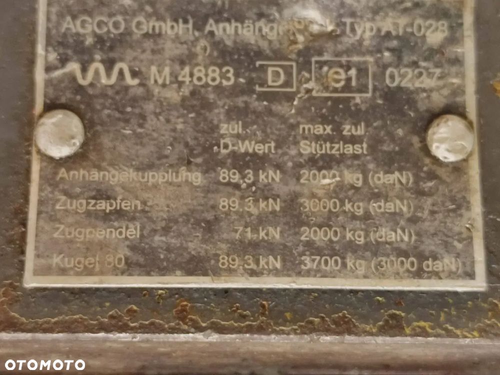 Konsola Listwa zaczepu AGCO AT 028 FENDT 930 VARIO - 9