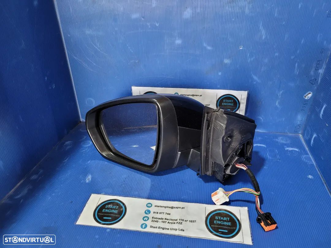 Espelho Retrovisor Peugeot 3008 II P84 rebativel eletricamente com aviso ultrapassagem - 1