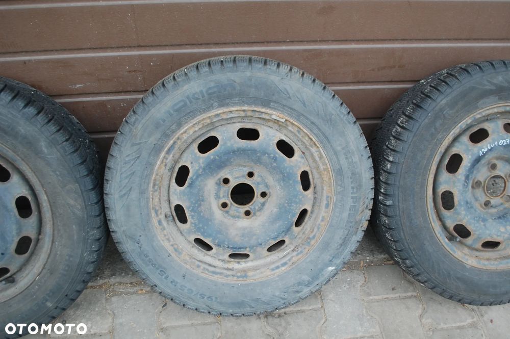FELGI STALOWE + OPONY ZIMOWE 1J0601027H 195/65R15 ET38 6J NOKIAN DĘBICA VW GOLF IV NEW BEETLE SKODA SEAT AUDI 1J0601027Q - 4