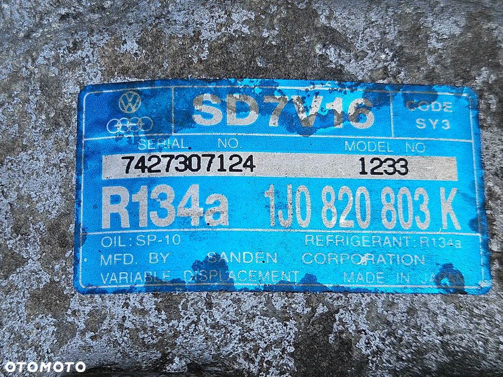 Sprezarka Klimatyzacji 1J0820803K SD7V16 Kompresor Klima Sprzeglo Kolo VW Golf IV 4 Bora Audi A3 8L Skoda Octavia I 1 Seat Leon I 1 - 4