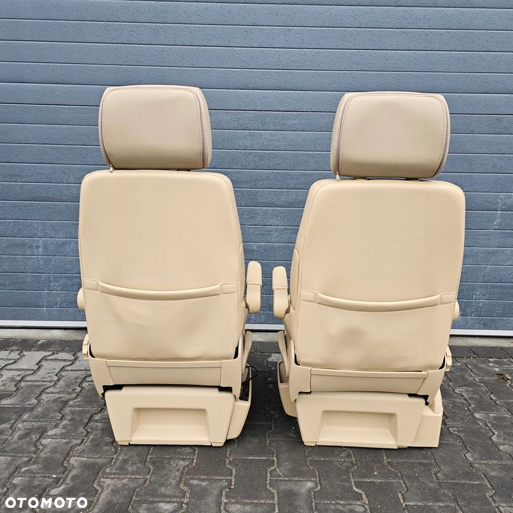 VW T5 T6 MULTIVAN fotel kierowcy pasażera przód BANAN SKÓRA ALCANTARA - 11