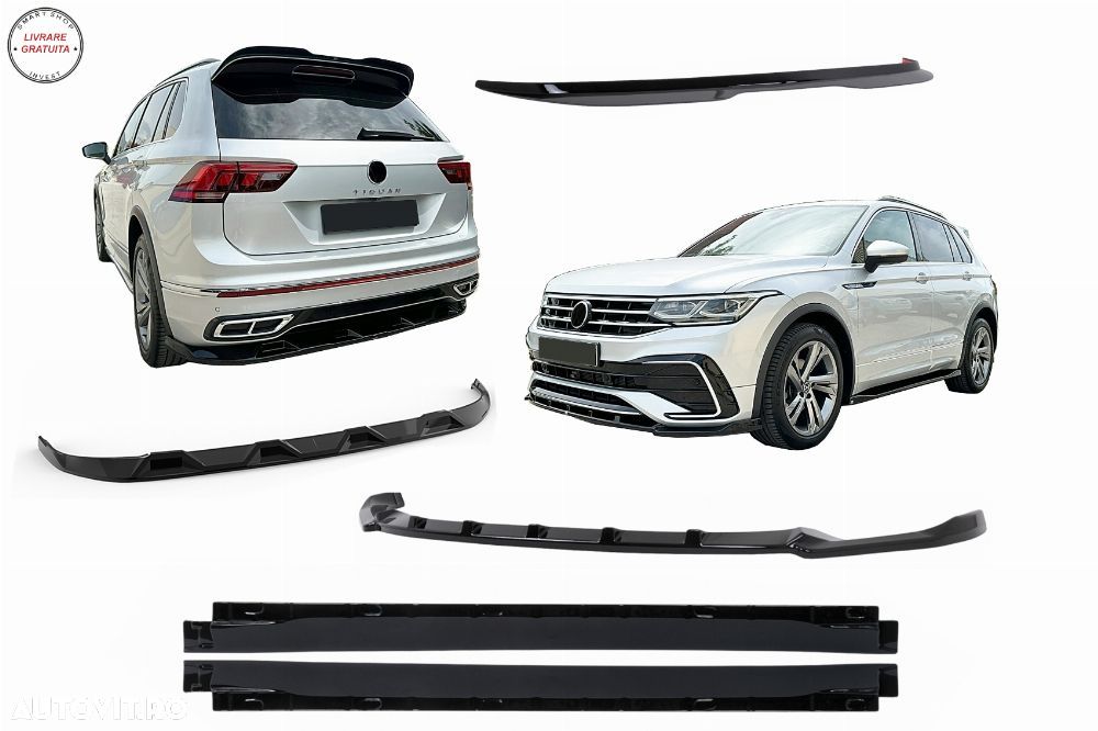 Kit Aero Extensii VW Tiguan II Mk2 R/R Line Facelift (2020-2024) Negru- livrare gratuita - 1
