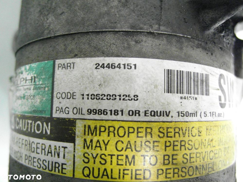 KOMPRESOR KLIMATYZACJI OPEL ZAFIRA A 1.6 24464151 6561047 - 2