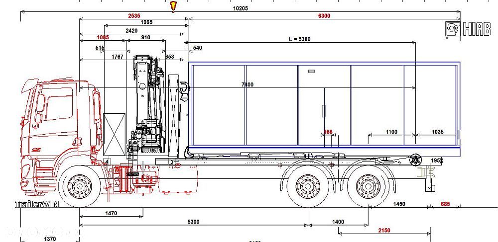 DAF żuraw HIAB hakowiec MULTILIFT - 18