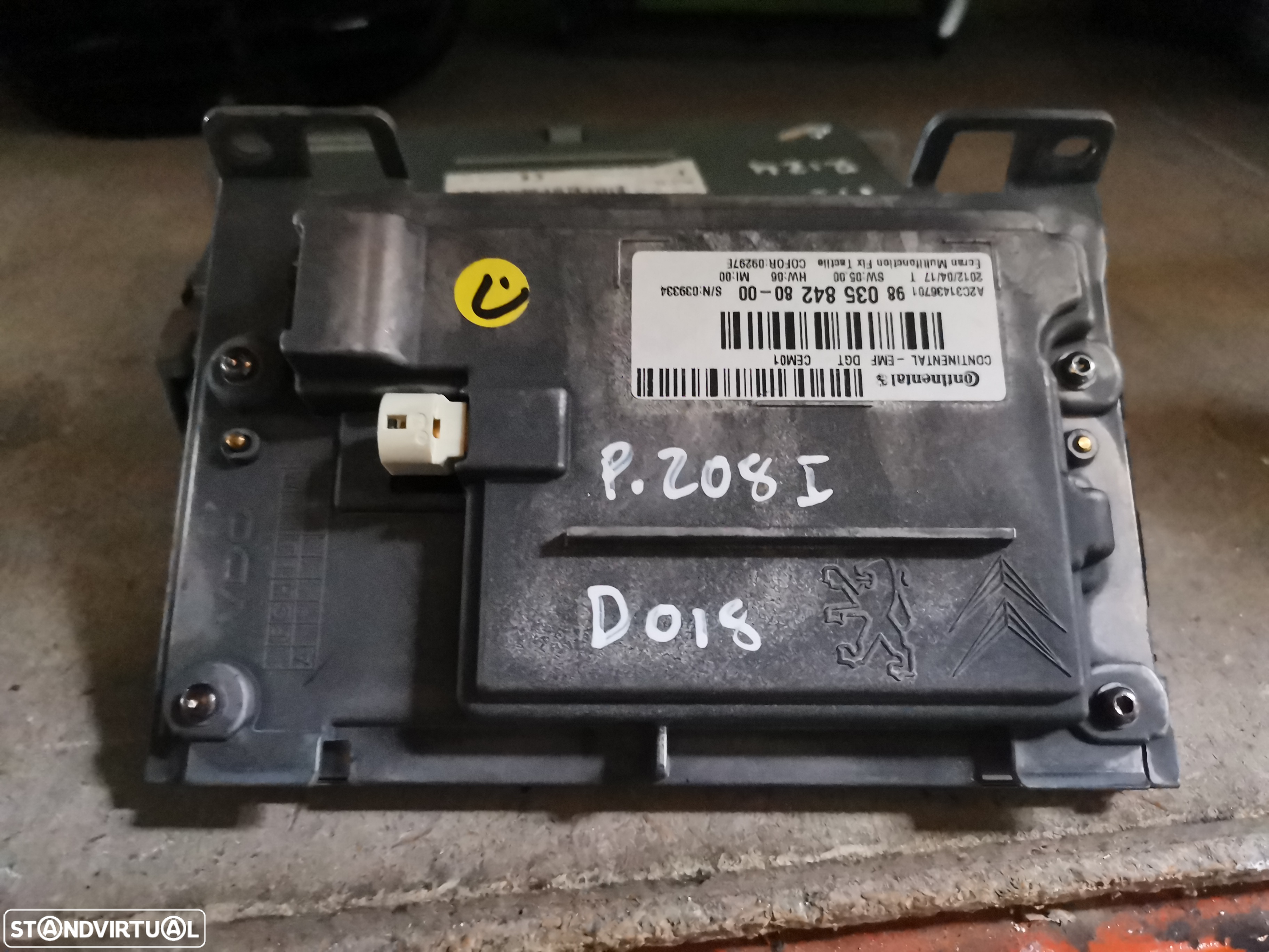 PEUGEOT 208 I RÁDIO NAVEGAÇÃO DISPLAY - D018 R124 - 4