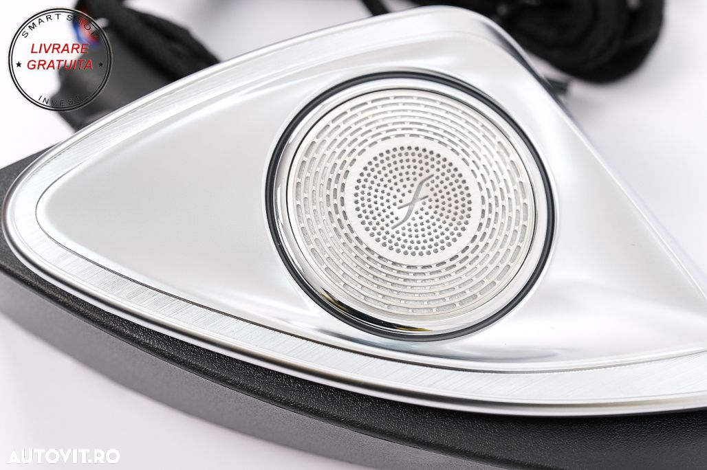 Pachet Grile de aerisire Ornament Difuzor Tweeter LED rotativ 4D 64 culori Mercede- livrare gratuita - 10