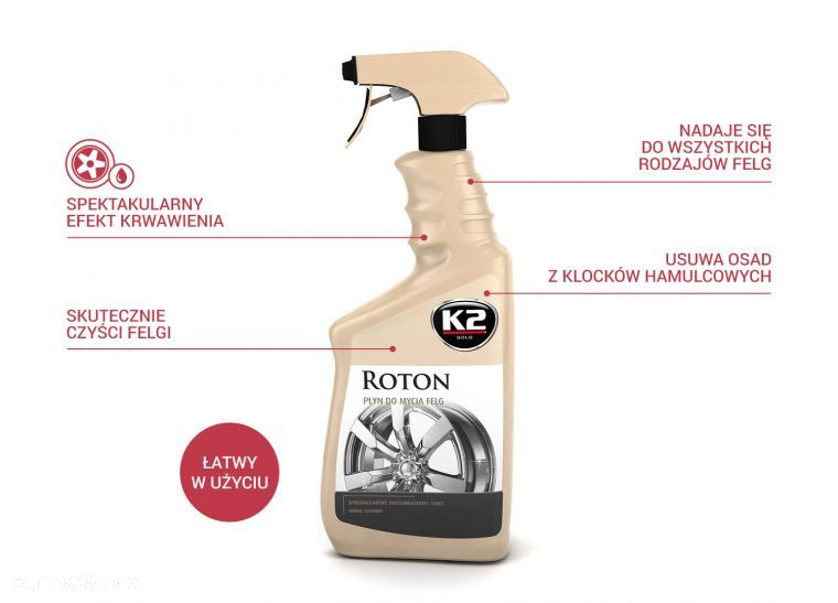 ROTON płyn do mycia felg wysokowydajny , krwawy efekt  0,7L dostępny też 5L - 7