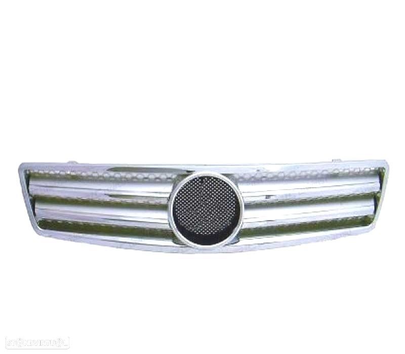 GRELHA FRONTAL AMG MERCEDES SL W129 89-98 PRETO CROMADO - 2